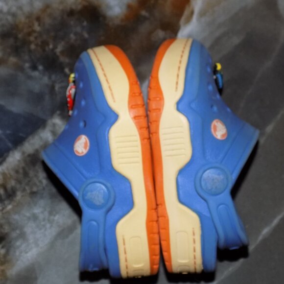 CROCS Front Court Clogs Toddler Size 6 - 7 Sea Blue / Orange - Picture 4 of 5